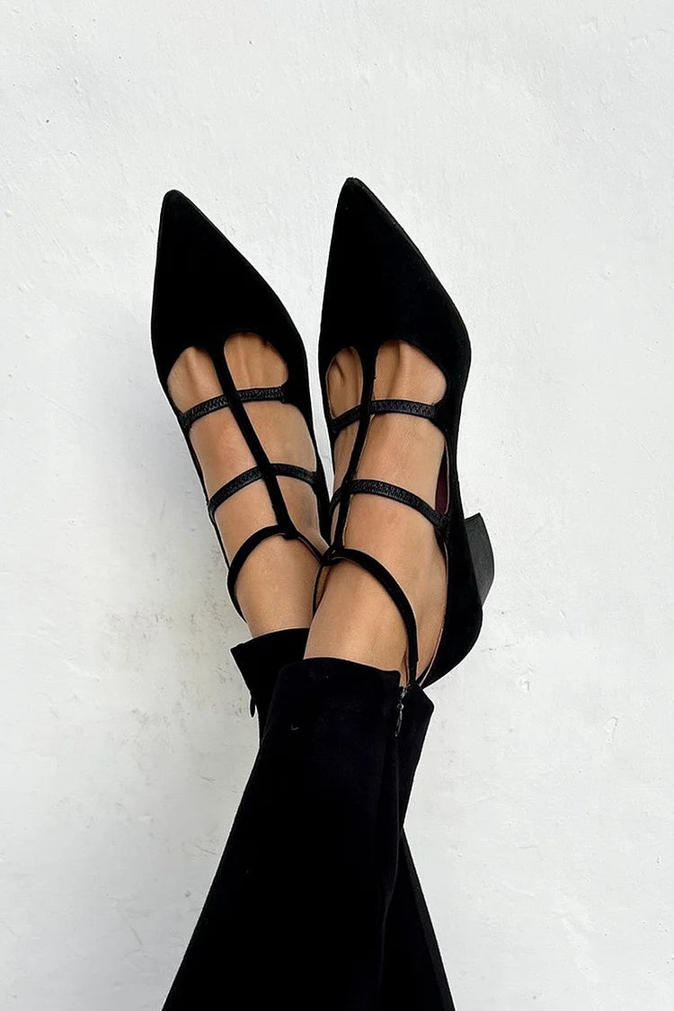 Giada™ | Pointed Toe Pumps with Crossed Straps