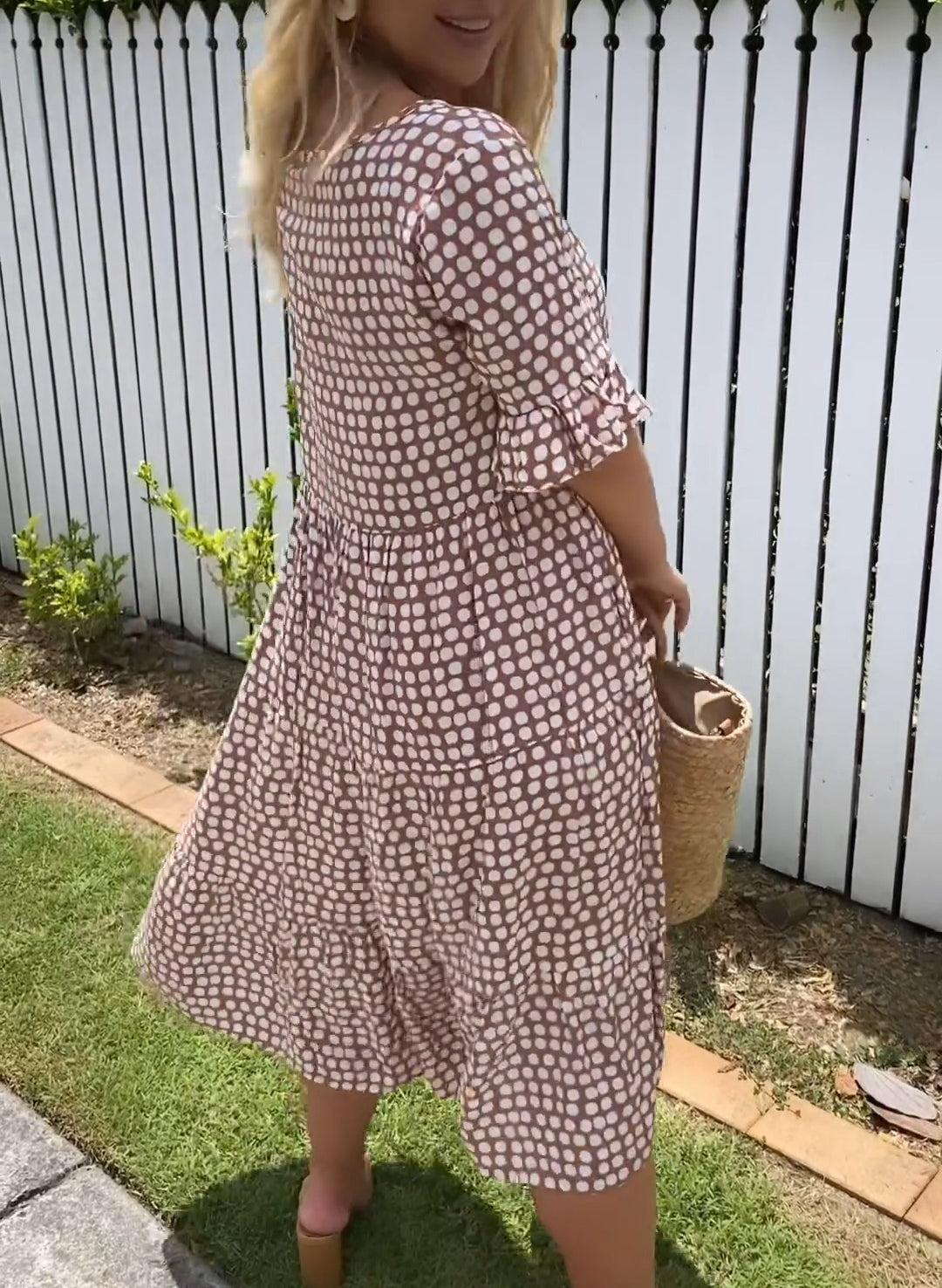 Eliza™ - Short-Sleeve Midi Dress