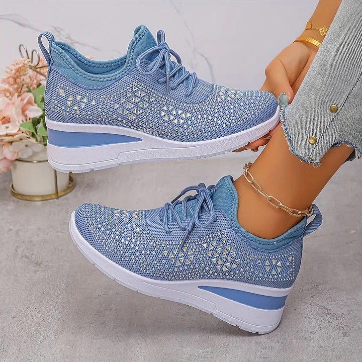 Clara | Orthopaedic Trainers with Sparkling Rhinestones