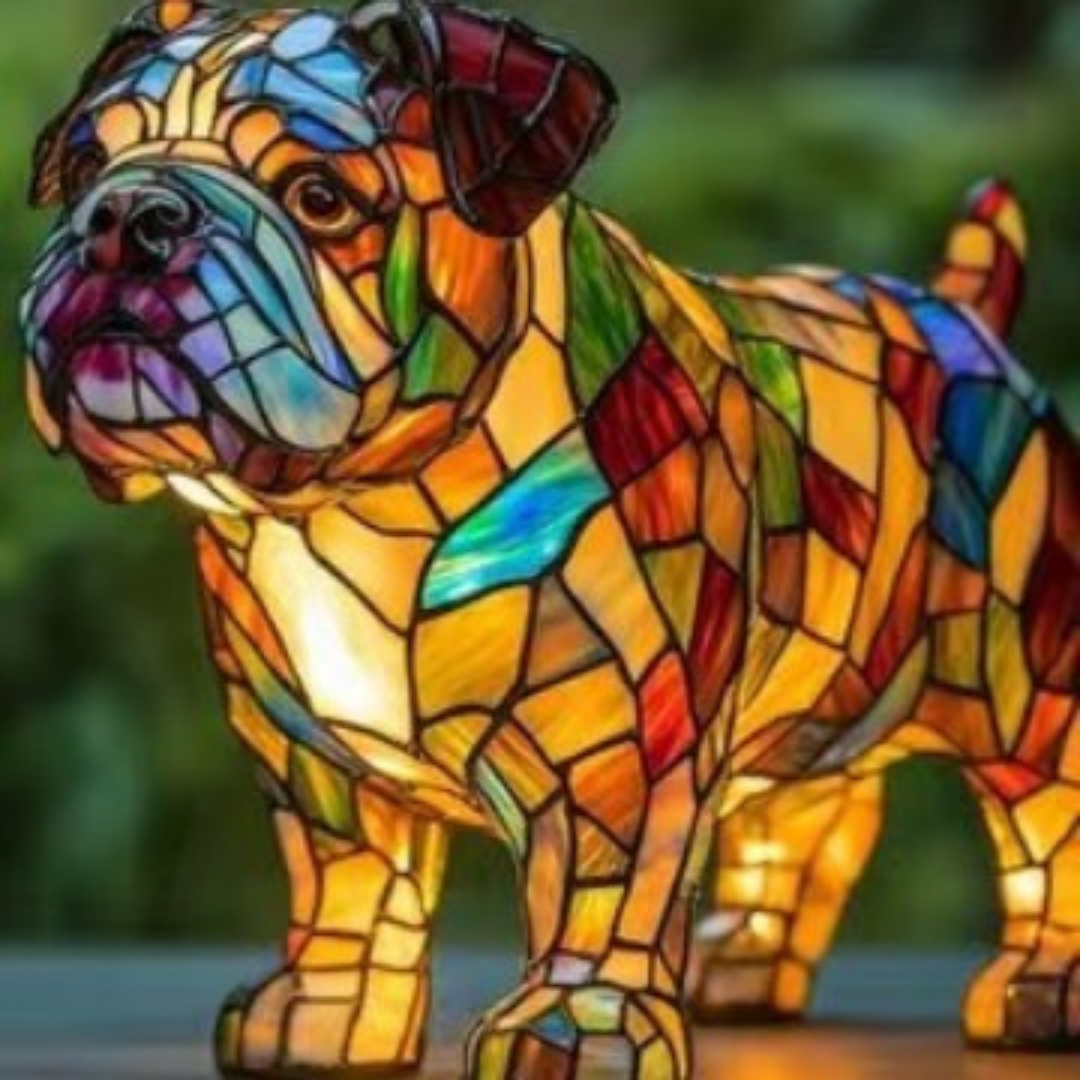 Thor | Magisk Coloured Glass Dog Lamp