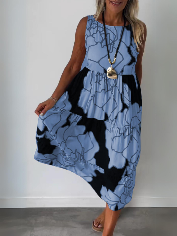 Eleonore™ - Elegant Printed Sleeveless Dress