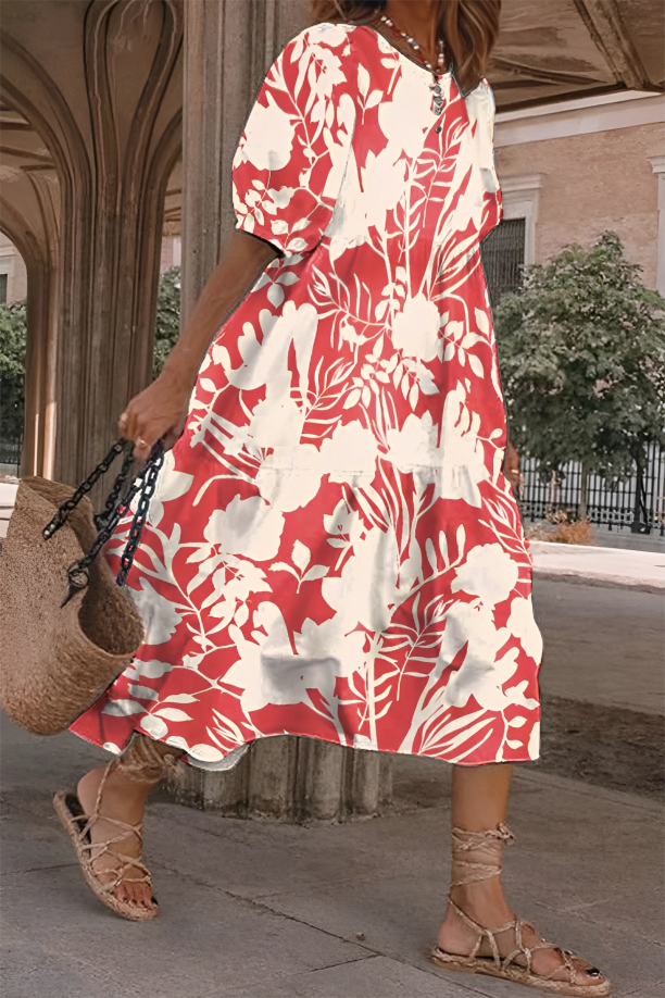 Anita™ - Floral Print Midi Dress