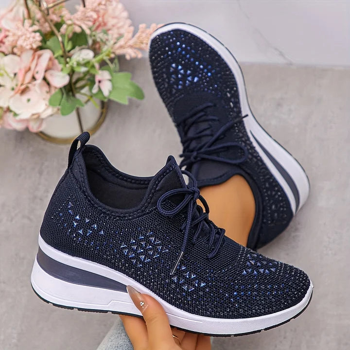 Clara | Orthopaedic Trainers with Sparkling Rhinestones