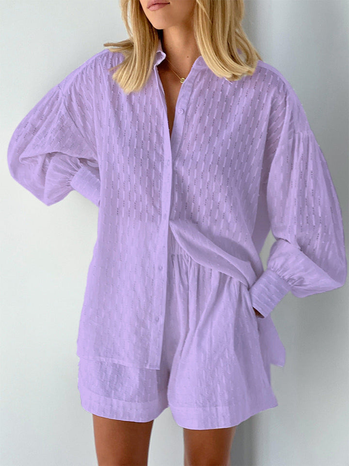 Madie™ - Chic Shirt & Shorts Set