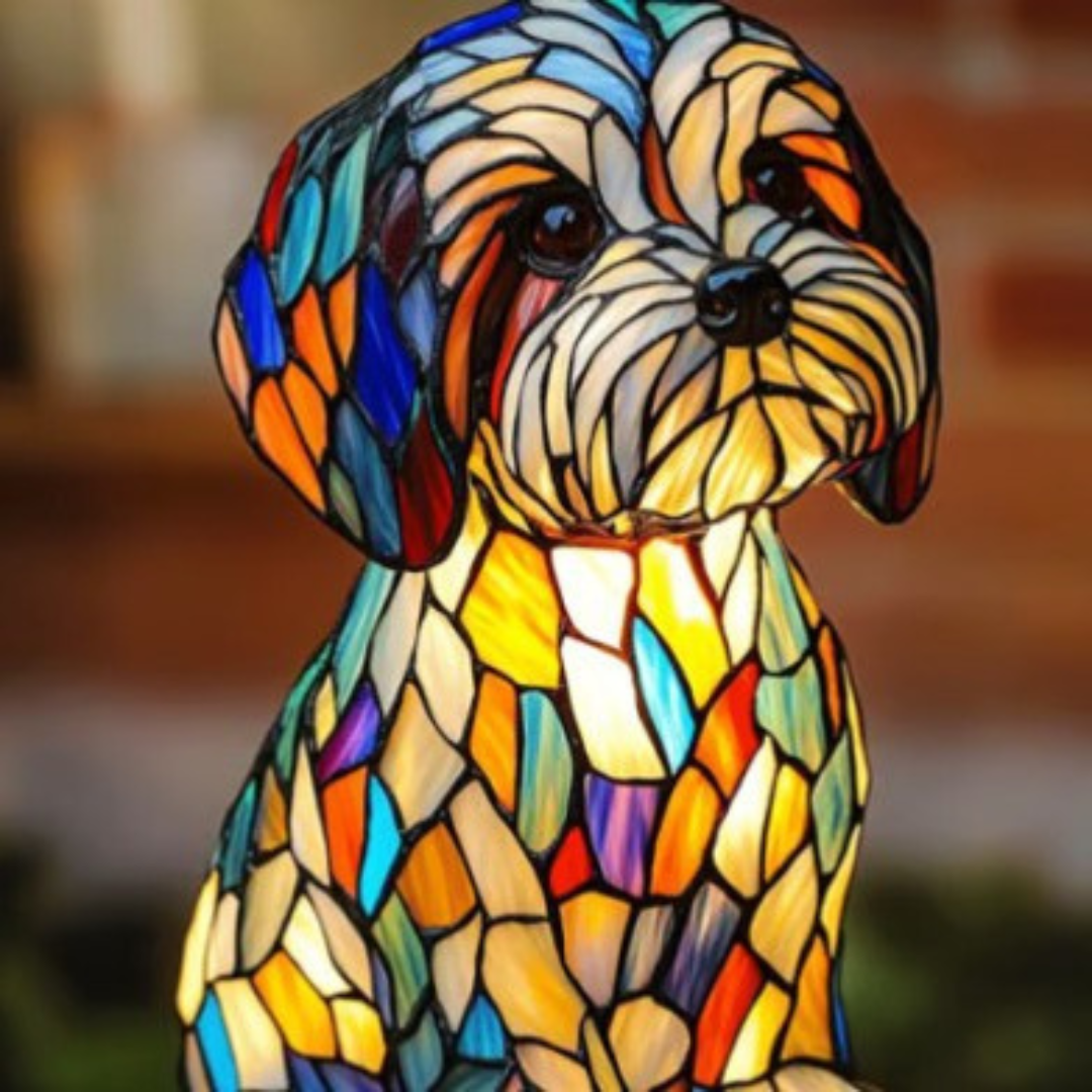 Papouille | Magical Glass Lamp for Dogs in Colourful Design