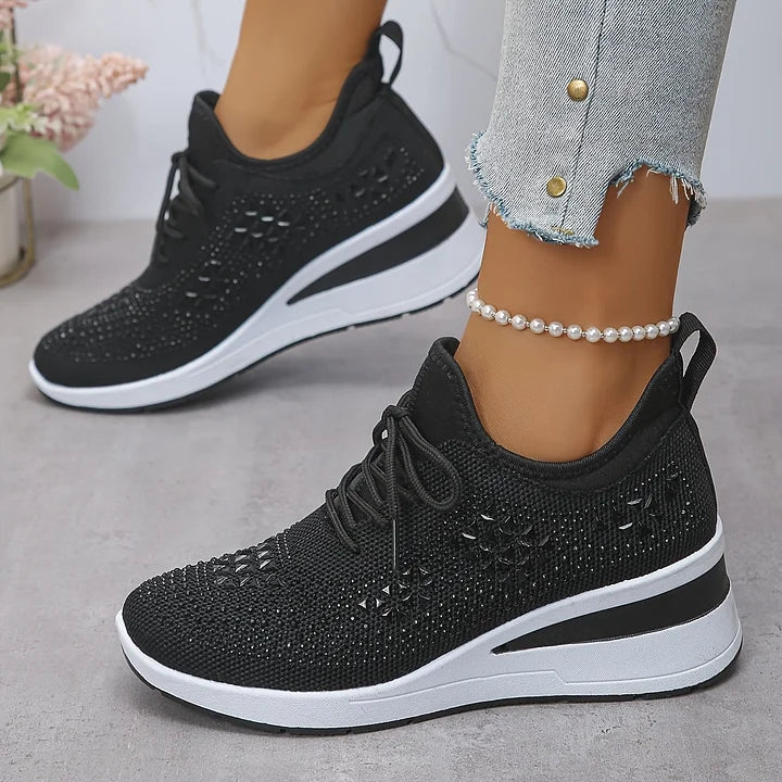 Clara | Orthopaedic Trainers with Sparkling Rhinestones