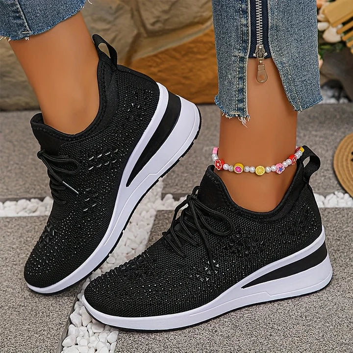 Clara | Orthopaedic Trainers with Sparkling Rhinestones