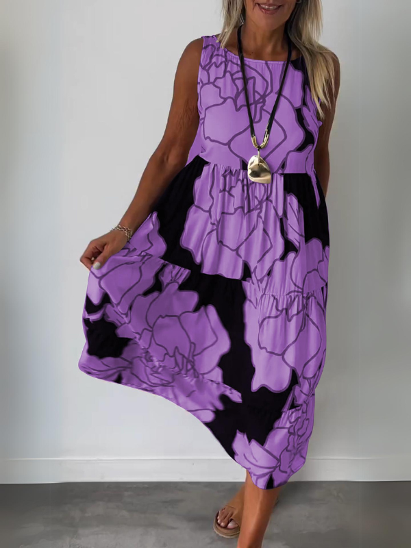Eleonore™ - Elegant Printed Sleeveless Dress