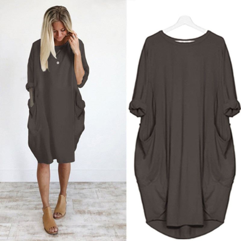 Ashleigh™ - Comfort Shirt Dress with Pockets