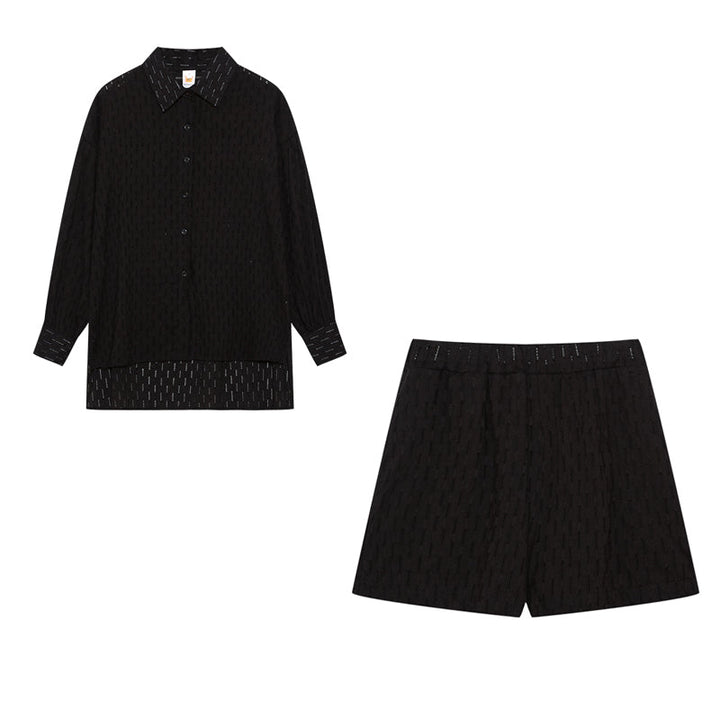 Madie™ - Chic Shirt & Shorts Set