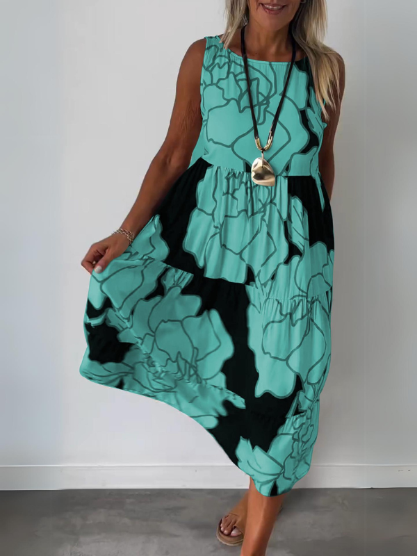Eleonore™ - Elegant Printed Sleeveless Dress