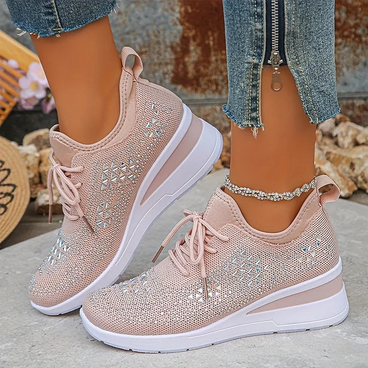 Clara | Orthopaedic Trainers with Sparkling Rhinestones