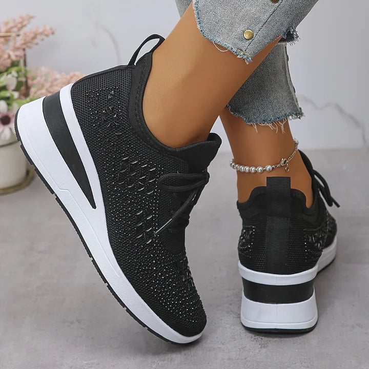 Clara | Orthopaedic Trainers with Sparkling Rhinestones