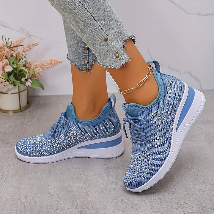 Clara | Orthopaedic Trainers with Sparkling Rhinestones