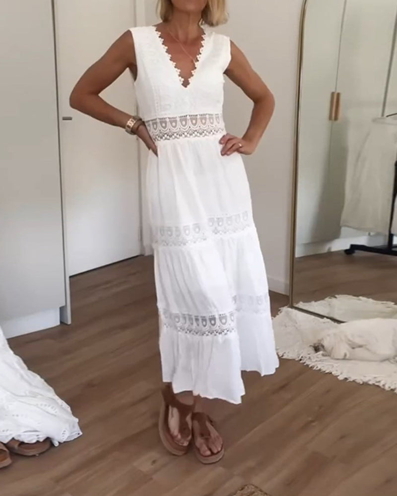 Kimmy™ - Lace V-Neck Dress