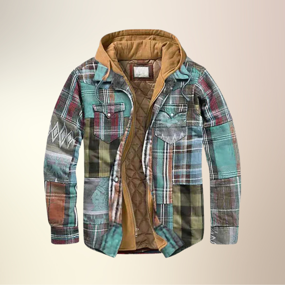 Yves™ I Plaid Patchwork Jacket