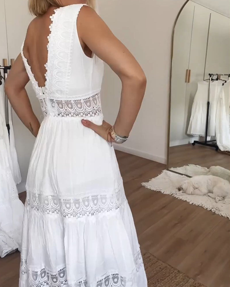 Kimmy™ - Lace V-Neck Dress