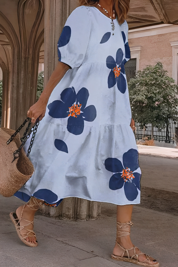 Anita™ - Floral Print Midi Dress