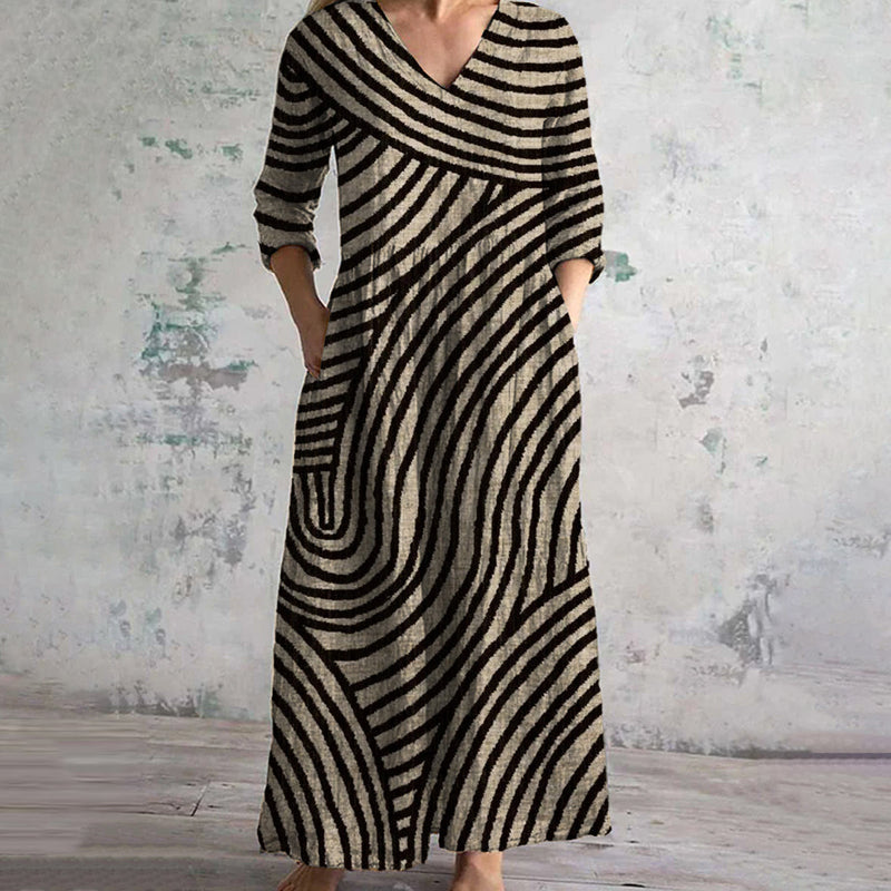Mayla™ - Vintage Striped Dress