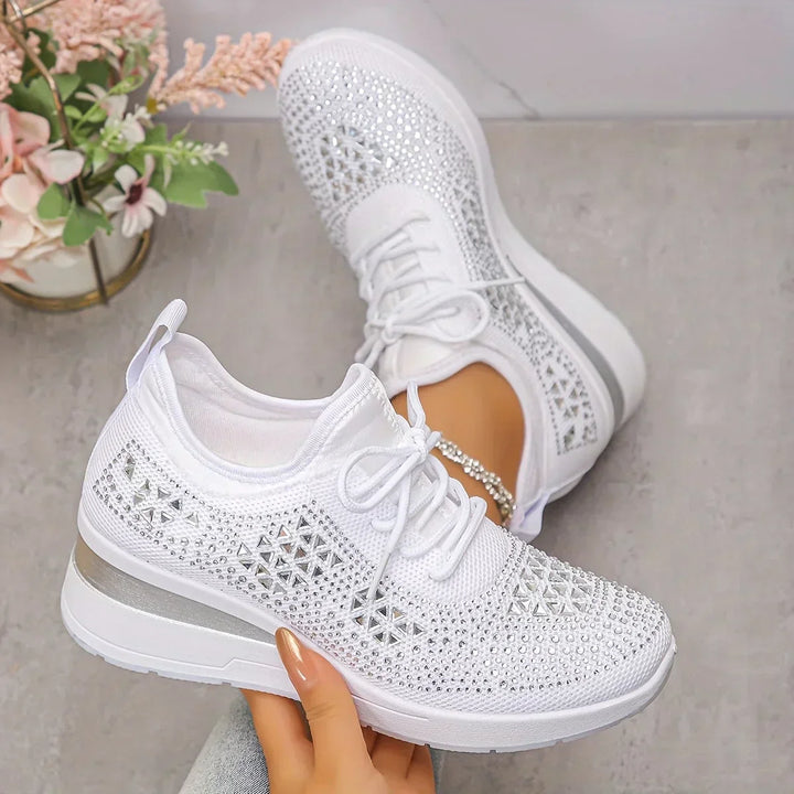 Clara | Orthopaedic Trainers with Sparkling Rhinestones