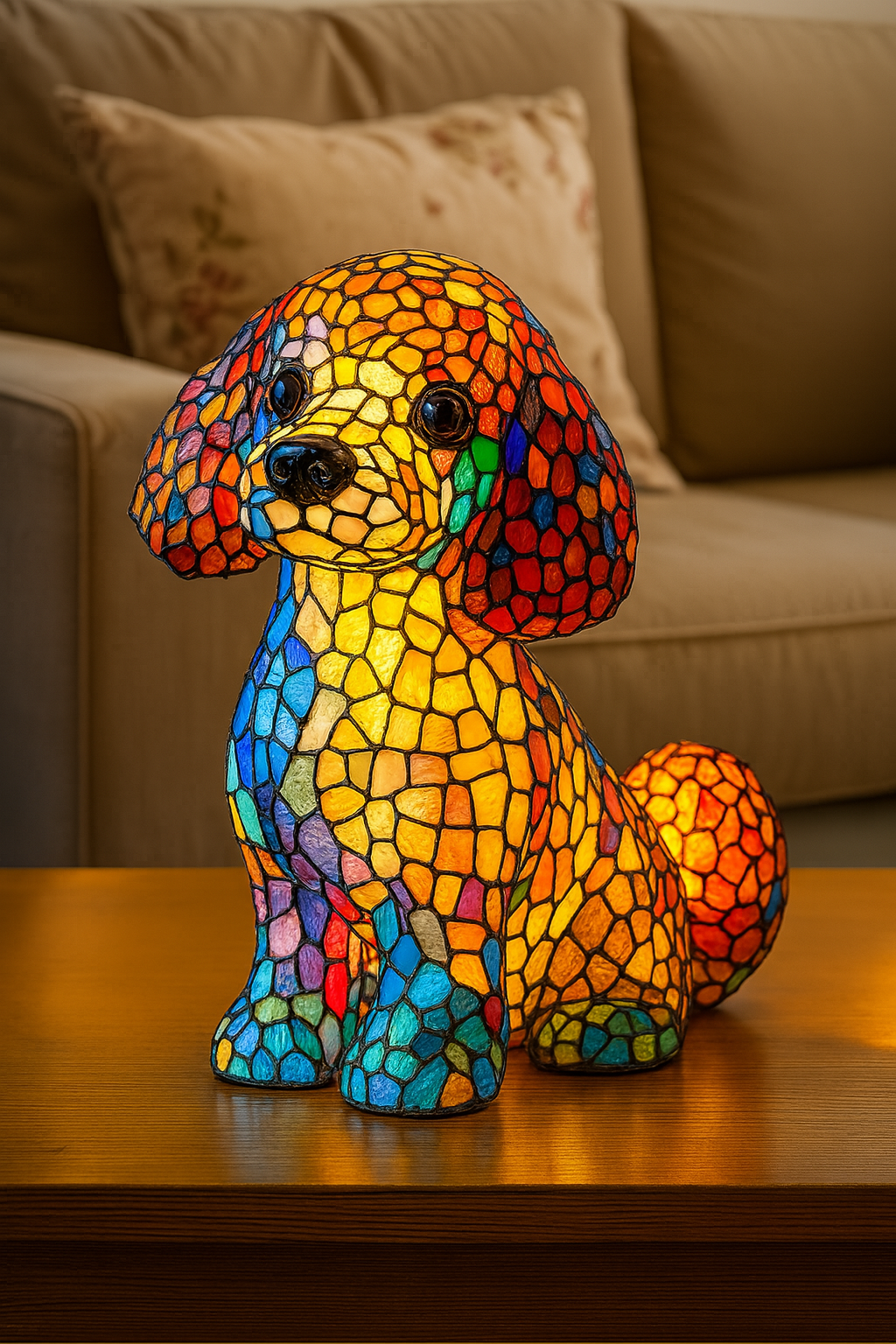 Kiki | Colourful Glass Magic Lamp for Dogs