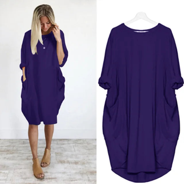 Ashleigh™ - Comfort Shirt Dress with Pockets