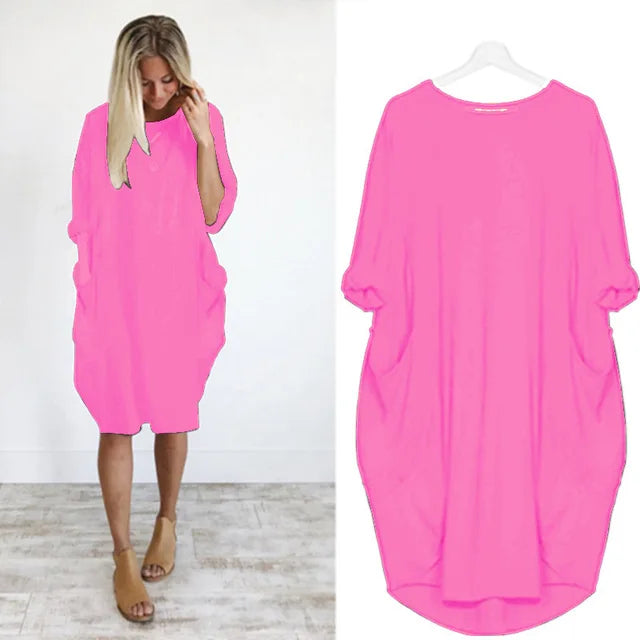 Ashleigh™ - Comfort Shirt Dress with Pockets
