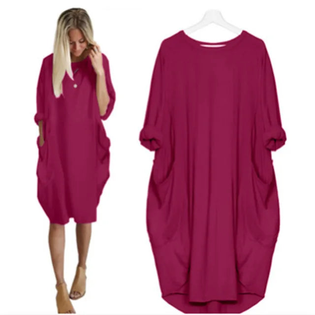 Ashleigh™ - Comfort Shirt Dress with Pockets