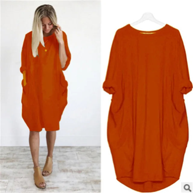 Ashleigh™ - Comfort Shirt Dress with Pockets