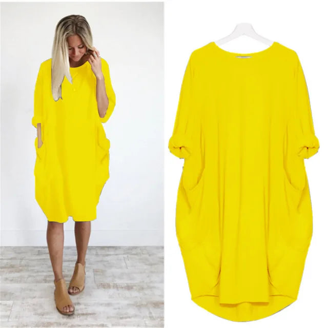 Ashleigh™ - Comfort Shirt Dress with Pockets