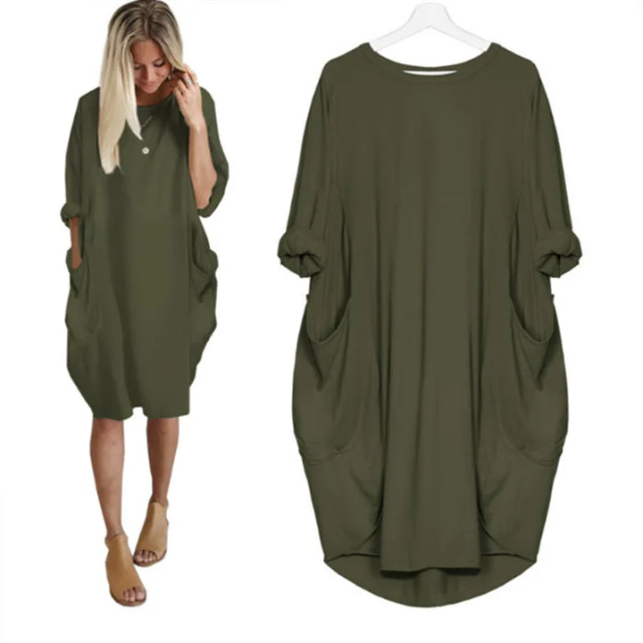 Ashleigh™ - Comfort Shirt Dress with Pockets