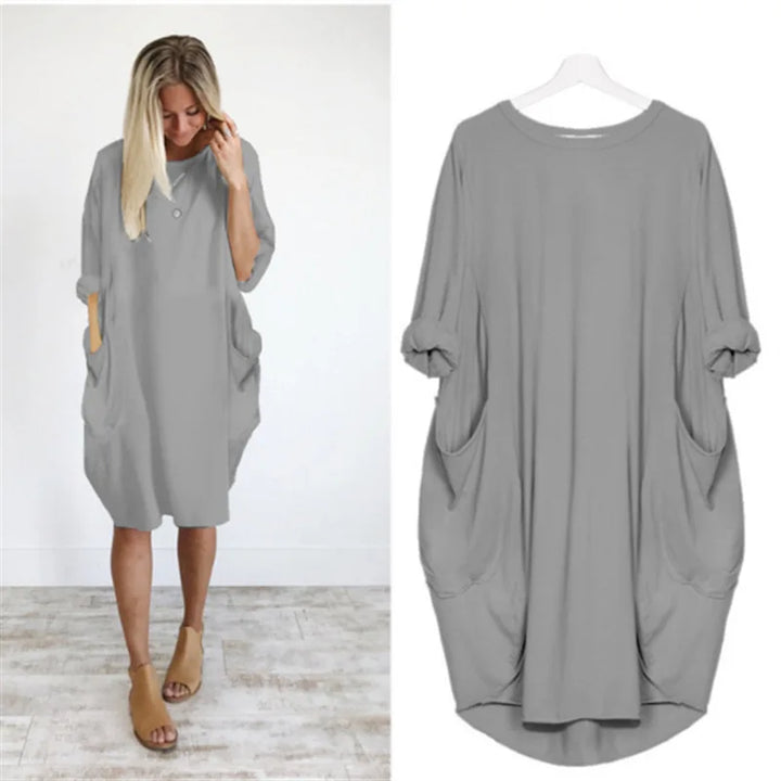 Ashleigh™ - Comfort Shirt Dress with Pockets
