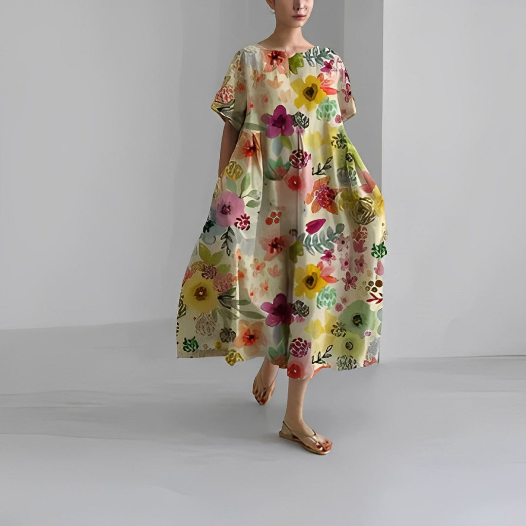 Eliza™ - Bohemian Floral Maxi Dress