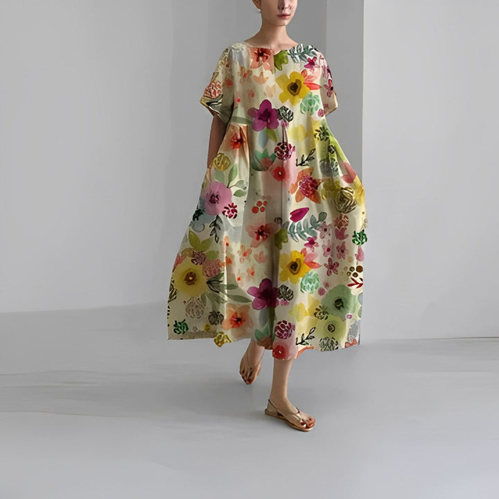 Eliza™ - Bohemian Floral Maxi Dress