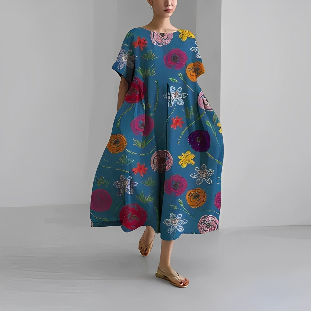 Eliza™ - Bohemian Floral Maxi Dress