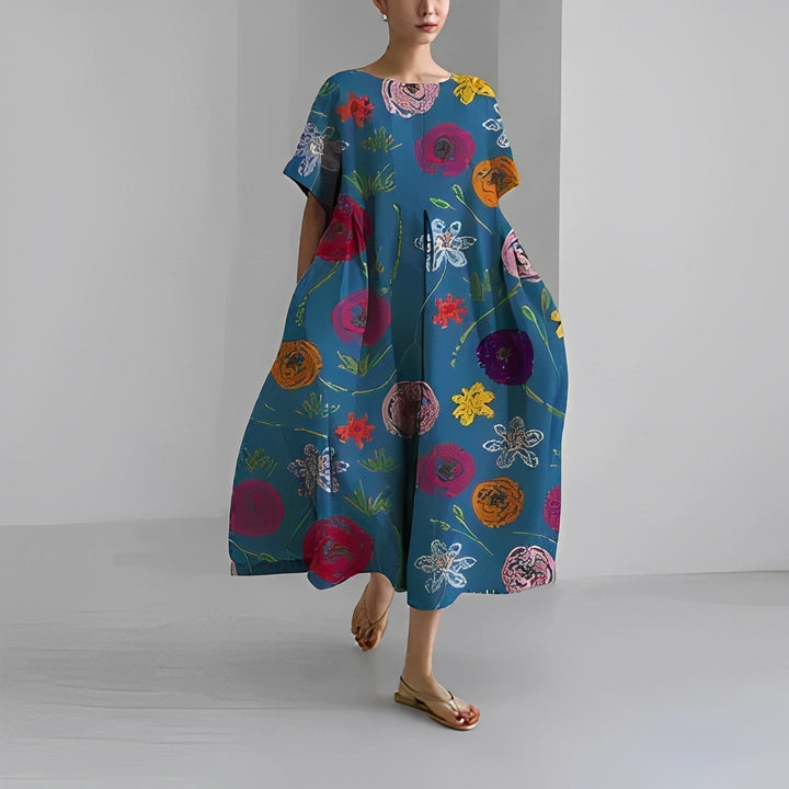 Eliza™ - Bohemian Floral Maxi Dress