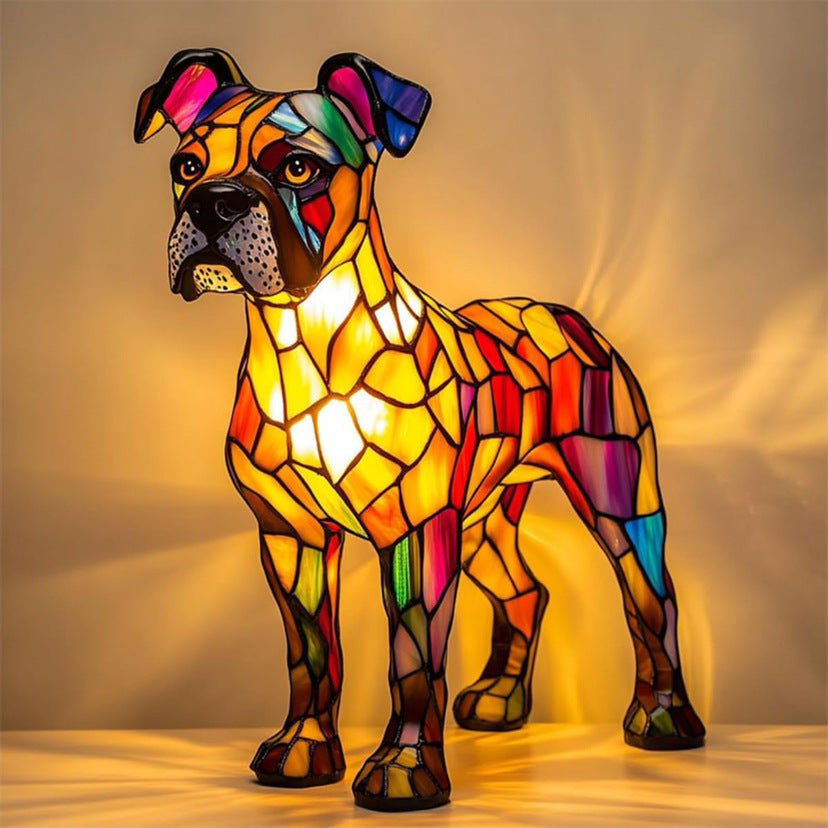 Tyson | Colourful Glass Magic Lamp for Dogs