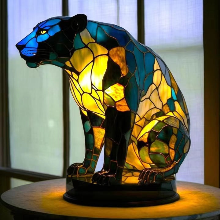 Fauve | Magic Panther Lamp in Colourful Glass