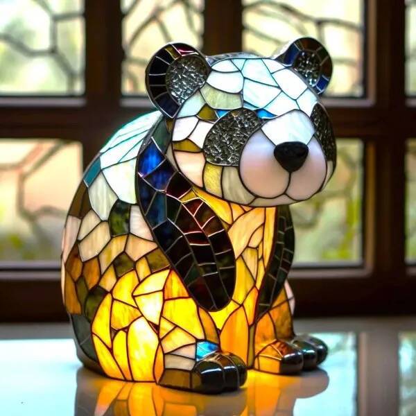 Pandaou | Panda Magisk Colourful Glass Lamp
