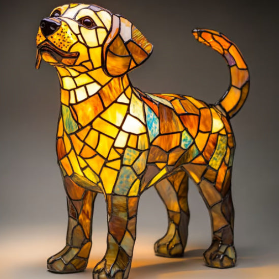 Hunter | Magisk Colourful Glass Dog Lamp