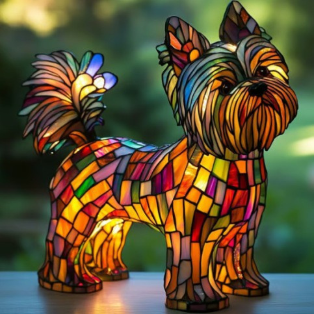 Lili | Colourful Dog-Shaped Glass Magic Lamp