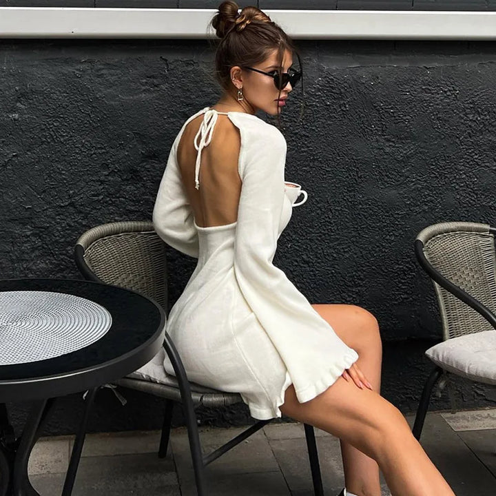 Eva™ - Chic Backless Mini Dress