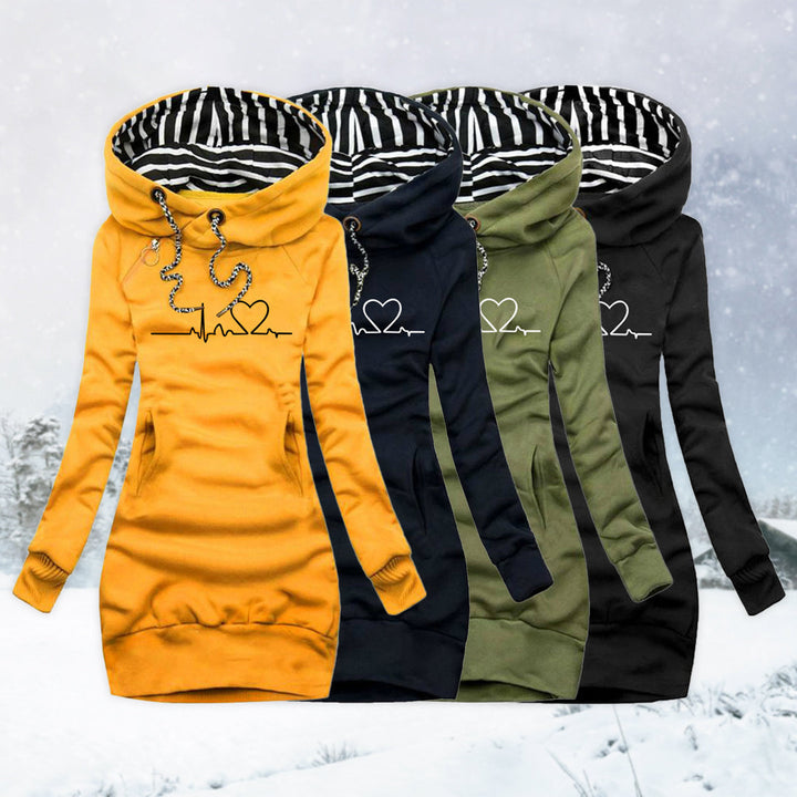 Cristina™ - Sweater Dress with Heartbeat Print