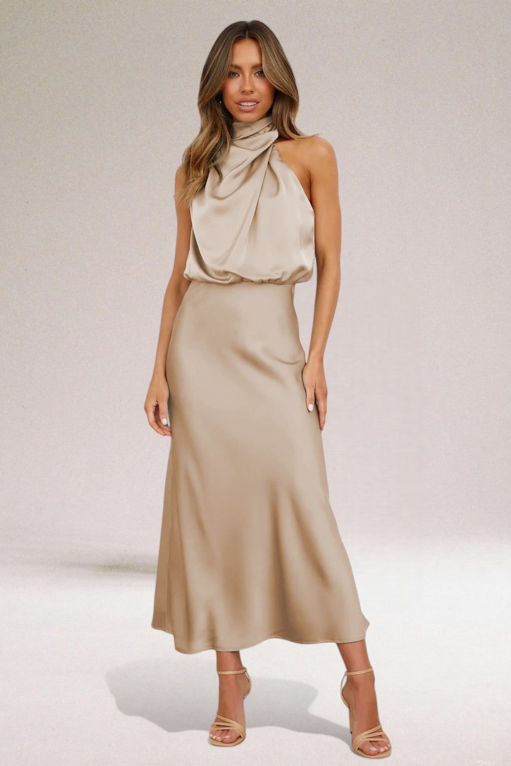 Jolene™ - Glamorous Halter Dress