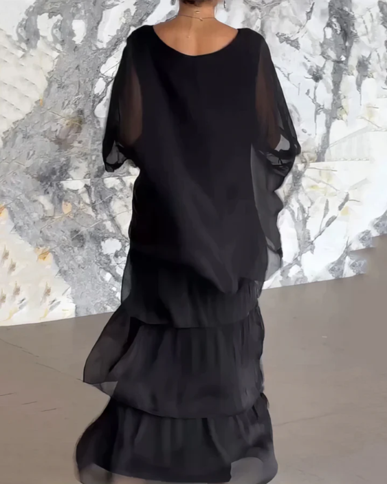Linnea™ - Loose Fit Maxi Dress with Round Neck