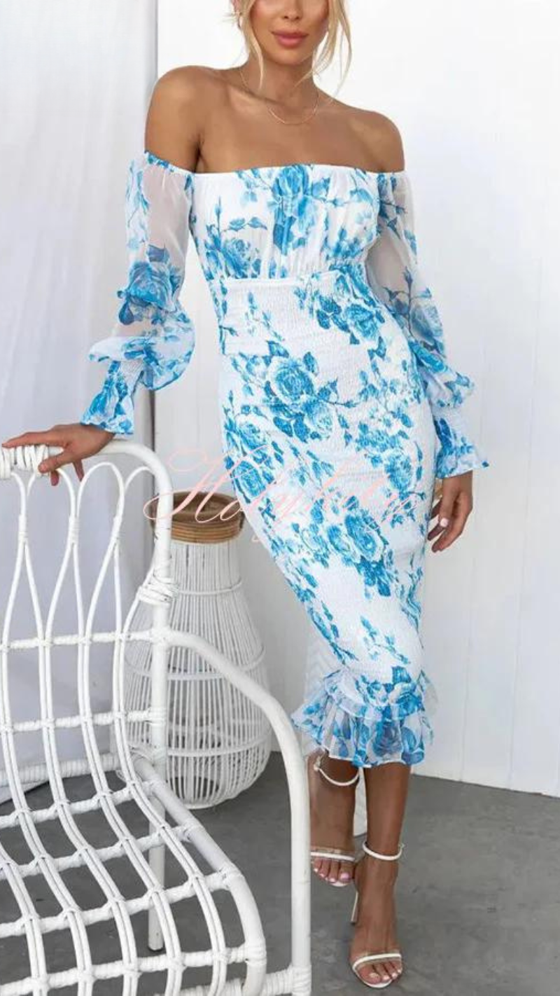Jennifer™ - Off Shoulder Midi Dress