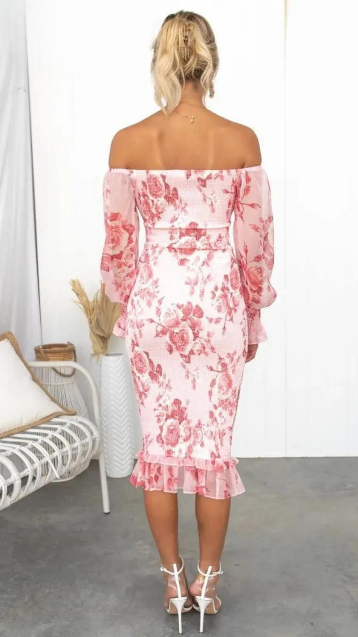 Jennifer™ - Off Shoulder Midi Dress