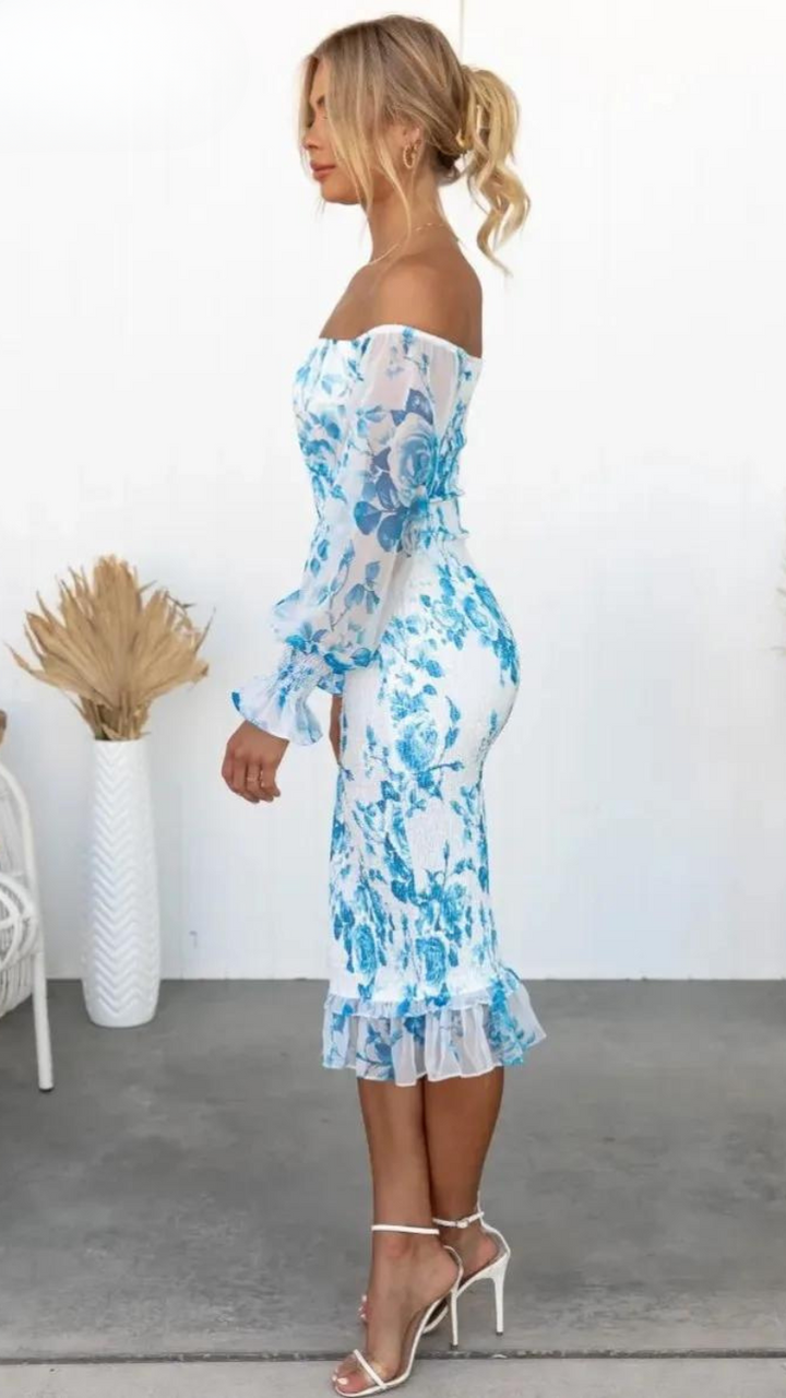 Jennifer™ - Off Shoulder Midi Dress