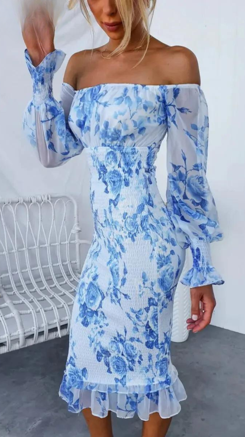 Jennifer™ - Off Shoulder Midi Dress