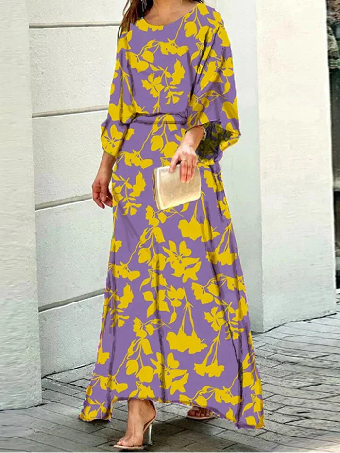 Sanne™ – Geometric Print Maxi Dress